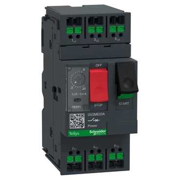 Schneider Electric TeSys Deca motorschakelaar 0,4A thermisch-magnetische drukknop snap-in