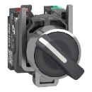 Schneider Electric Keuzeschakelaar Harmony XB4 metaal zwart 22mm 2 standen vast