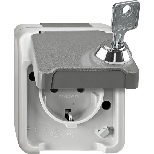 Merten OPBOUW WCD- KLAPDEKSEL - RANDAARDE - gelijke SLEUTELS AQUASTAR