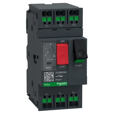 Schneider Electric TeSys Deca motorschakelaar 4A thermisch-magnetische drukknop snap-in