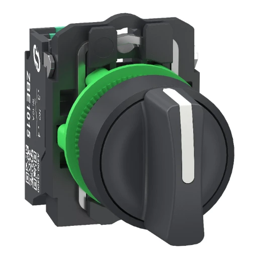 Schneider Electric Keuzeschakelaar Harmony XB5 Plastic zwart 22mm 3 standen veerter