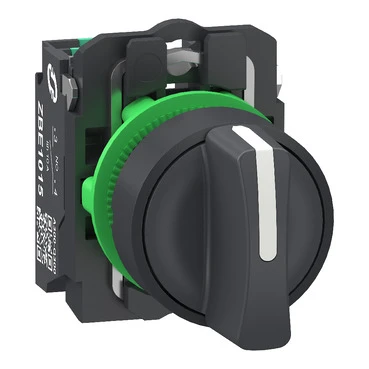 Schneider Electric Keuzeschakelaar Harmony XB5 Plastic zwart 22mm 3 standen veerter