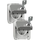Merten Opbouw WCD - 2 identieke sloten - Set van 2 - Grijs - Aquastar