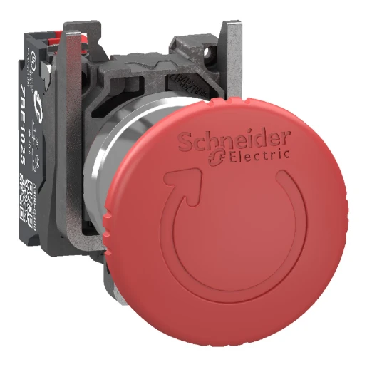 Schneider Electric Noodstopschakelaar Harmony XB4 metaal rode paddenstoel 40mm 22mm