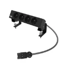 HPL Indesq Wandcontactdoos Opbouw (stucwerk) RA 4V Zwart