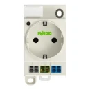 Wago din-rail contactdoos grijs 16A 250V AC contactdoos cee 7/3 (type f) 709-581