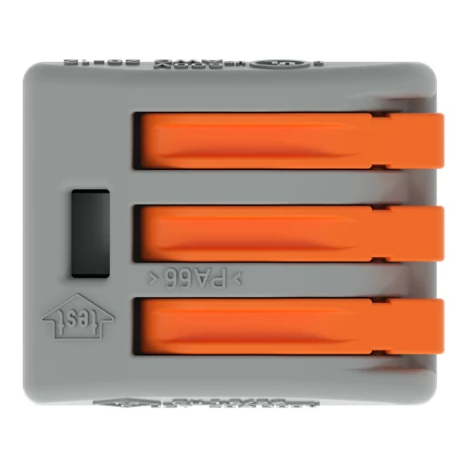 Wago Verbindingsklem 3x2,5mm2 grijs