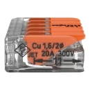 Wago Verbindingsklem compact 5x4mm² transparant