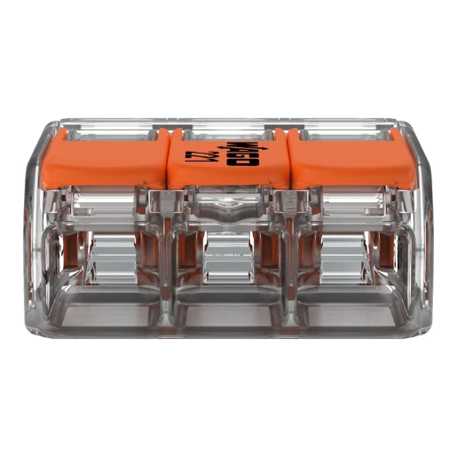 Wago Verbindingsklem compact 3x6mm² transparant