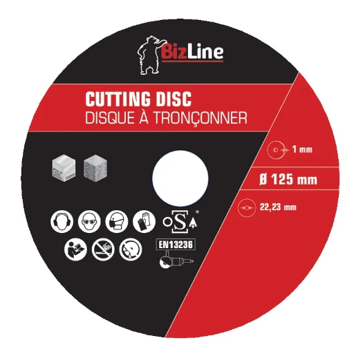 Bizline doorslijpschijf 125mm 781000 set (x10)