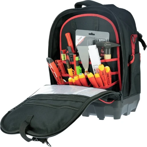 Bizline Gereedschapsrugzak met wieltjes en telescopische handgreep 340x190x520mm 8 inzetbakken 790552