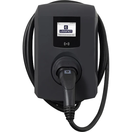 Alfen Laadstation Eve Single Plus Cable (incl. kabel) 5m 22kW RFID SCN Logo Laadnet Grijs