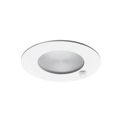 Lumiance Insaver HE Topper 150 PIR Downlight 150 HE topper WW PIR 4000K 800lm 55x55mm 41-80° - Breedstralend IP44 wit 3033921