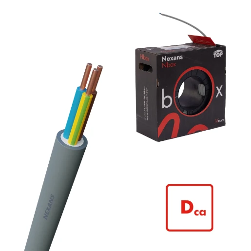 Nexans YMvK Dca-s2 Easy Strippable Installatiekabel 3G2.5mm² koper Dca 100M Doos 10559751