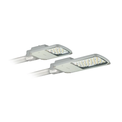 Philips AluRoad BGP021 LED straatverlichtingsarmatuur Opschuif LED 3010lm 4000K 19.6W 428x230mm Steekklem IP66 IK09 grijs 8720169499195