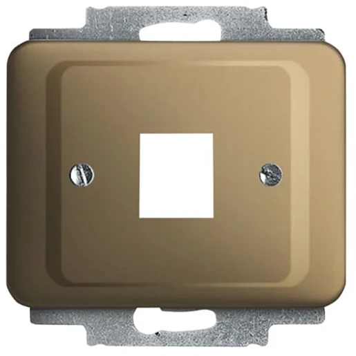 ABB Busch-Jaeger Alpha Centraalplaat 1 x MJ Modular-Jack Basiselement met centrale afdekplaat 1 connector Zonder label brons 2CKA001753A3924