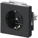 ABB Busch-Jaeger Future Axcent Carat wandcontactdoos centraalplaat inbouw 16A 250V RA Glanzend antraciet RAL 7021 IP20 2CKA002011A3801