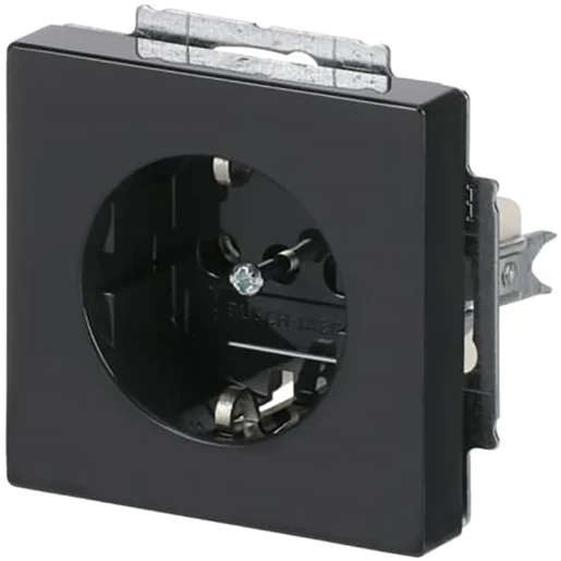 ABB Busch-Jaeger Future Axcent Carat wandcontactdoos centraalplaat inbouw 16A 250V RA Glanzend antraciet RAL 7021 IP20 2CKA002011A3801