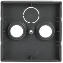 ABB Busch-Jaeger Centraalplaat antenne Antenne-aansluitdoos coax Centraalplaat 3 connectoren MetaalZonder label RVS 2CKA001724A4271