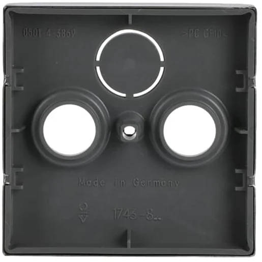 ABB Busch-Jaeger Centraalplaat antenne Antenne-aansluitdoos coax Centraalplaat 3 connectoren MetaalZonder label RVS 2CKA001724A4271