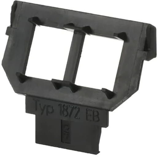 ABB Busch-Jaeger Balance SI Solo carat Alpha Im Inzetplaat Lucent Modular-Jack Basiselement 2 connectoren Zonder label antraciet 2CKA001764A0281