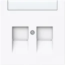 ABB Busch-Jaeger Art linear Centraalplaat schuifjes Modular-Jack 2 connectoren wit 2CKA001710A4235