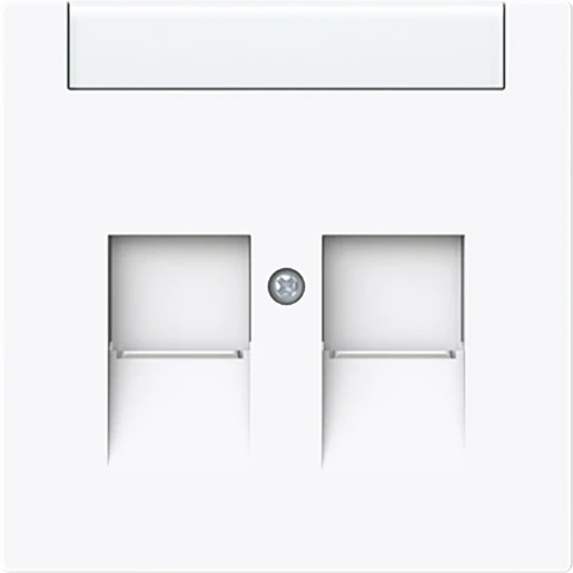 ABB Busch-Jaeger Art linear Centraalplaat schuifjes Modular-Jack 2 connectoren wit 2CKA001710A4235