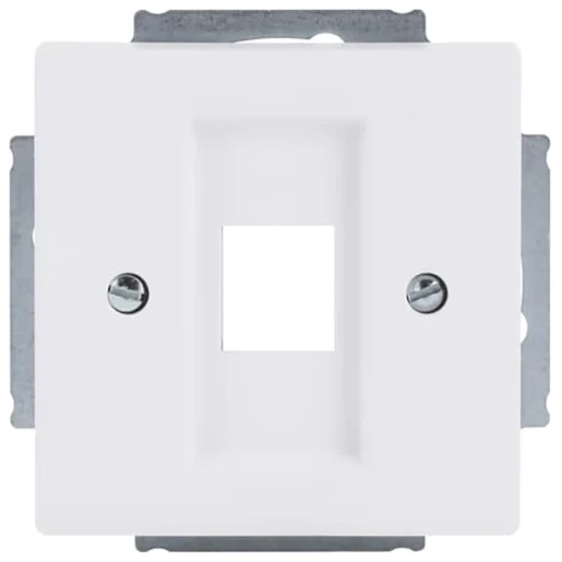 ABB Busch-Jaeger Future Centraalplaat 1 x MJ Modular-Jack Basiselement met centrale afdekplaat 1 connector Zonder label wit 2CKA001753A0405