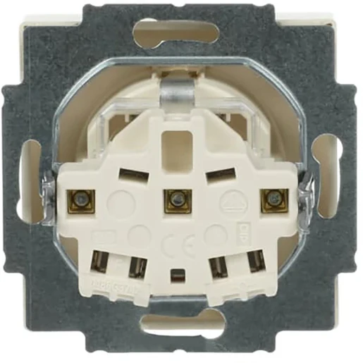 ABB Busch-Jaeger Future Solo Carat wandcontactdoos centraalplaat inbouw 16A 250V RA KV Glanzend wit RAL 1013 IP20 2CKA002013A5244