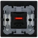 ABB Busch-Jaeger Future Axcent Carat bedieningselement + rode lens voor 2 en 3-polig aan / uit enkele wip antraciet RAL 7021 2CKA001751A2927