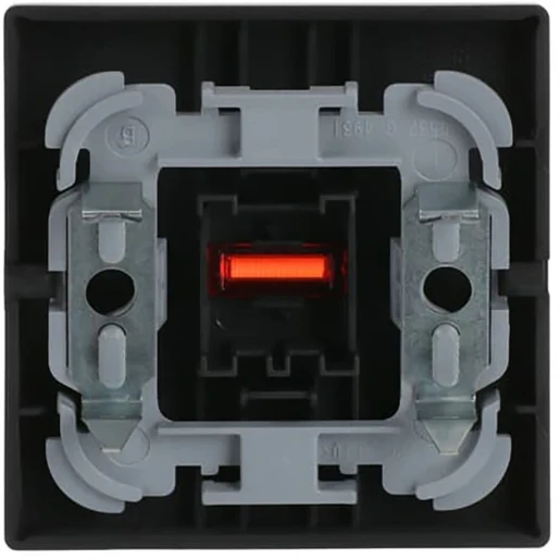 ABB Busch-Jaeger Future Axcent Carat bedieningselement rode lens 2 -en 3-polig aan / uit enkele wip zwart RAL 9005 2CKA001751A3042