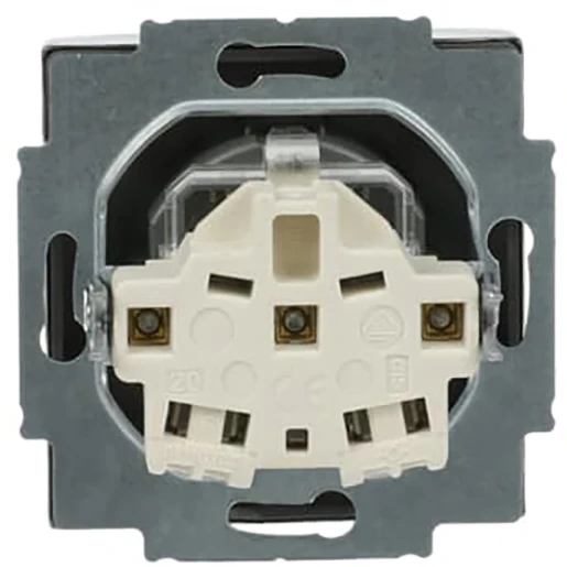 ABB Busch-Jaeger wandcontactdoos centraalplaat inbouw 16A 250V RA KV Mat RVS RAL IP20 2CKA002013A5276