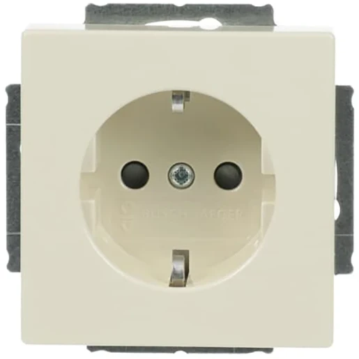 ABB Busch-Jaeger Future Solo Carat wandcontactdoos centraalplaat inbouw 16A 250V RA KV Glanzend wit RAL 1013 IP20 2CKA002013A5244