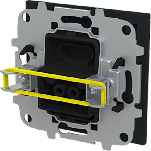 ABB Busch-Jaeger Art linear Centraalplaat met draagring Blindkap Basiselement met centrale afdekplaat Zonder label zwart 2CKA001710A4214