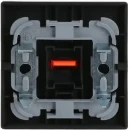 ABB Busch-Jaeger Future Axcent Carat bedieningselement rode lens voor wissel aan / uit enkele wip zwart RAL 9005 2CKA001751A3047