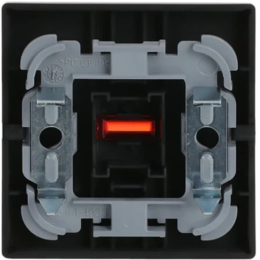 ABB Busch-Jaeger Future Axcent Carat bedieningselement rode lens voor wissel aan / uit enkele wip zwart RAL 9005 2CKA001751A3047