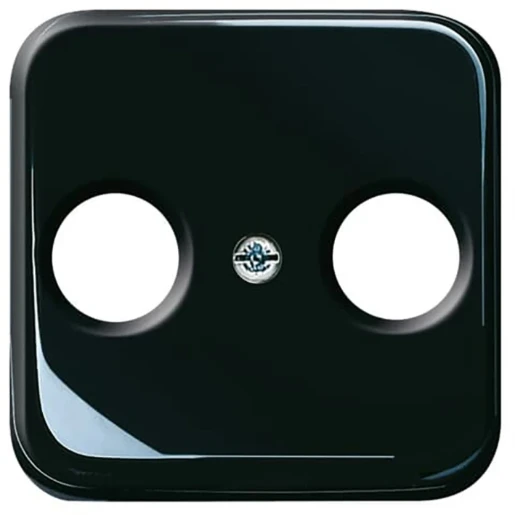 ABB Busch-Jaeger SI Centraalplaat antenne Antenne-aansluitdoos coax Centraalplaat 2 connectoren Zonder label zwart 2CKA001724A1200