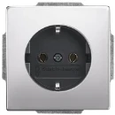 ABB Busch-Jaeger wandcontactdoos centraalplaat inbouw 16A 250V RA Mat RVS RAL IP20 2CKA002011A3850