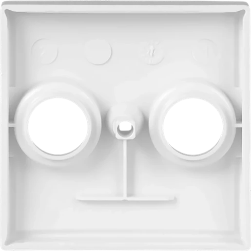 ABB Busch-Jaeger Balance Centraalplaat antenne SI-B Antenne-aansluitdoos coax Centraalplaat 2 connectoren Zonder label wit 2CKA001724A4334