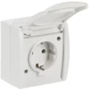 ABB Busch-Jaeger Ocean wandcontactdoos opbouw 16A 250V RA Mat wit RAL 9010 IP44 2CKA002083A0834