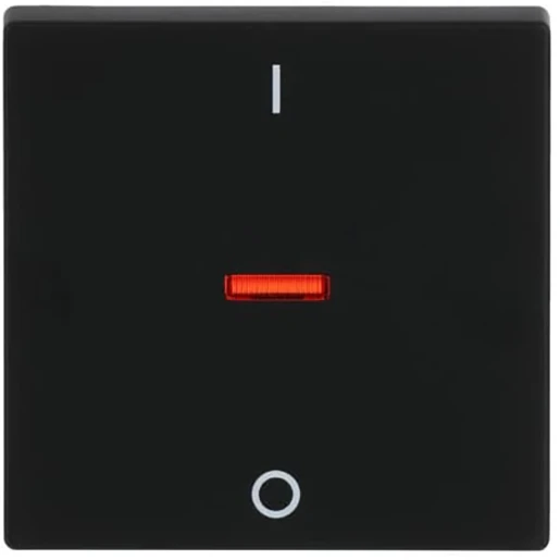 ABB Busch-Jaeger Future Axcent Carat bedieningselement rode lens 2 -en 3-polig aan / uit enkele wip zwart RAL 9005 2CKA001751A3042