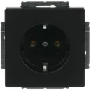 ABB Busch-Jaeger Future Axcent Carat wandcontactdoos centraalplaat inbouw 16A 250V RA Mat zwart RAL 9005 IP20 2CKA002011A3883