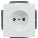 ABB Busch-Jaeger Future Axcent Wandcontactdoos centraalplaat inbouw 16A 250V CEE 7/1 zonder randaarde KV Mat wit RAL 9016 IP20 2CKA002113A5337