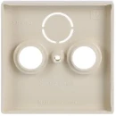 ABB Busch-Jaeger Future Solo Carat Centraalplaat antenne Satelliet Centraalplaat 3 connectoren Zonder label beige 2CKA001724A2758