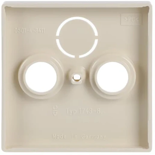 ABB Busch-Jaeger Future Solo Carat Centraalplaat antenne Satelliet Centraalplaat 3 connectoren Zonder label beige 2CKA001724A2758