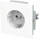 ABB Busch-Jaeger Art linear wandcontactdoos kv centraalplaat plat safety+ inbouw 16A 250V RA Mat wit RAL 9016 IP20 2CKA002013A5522