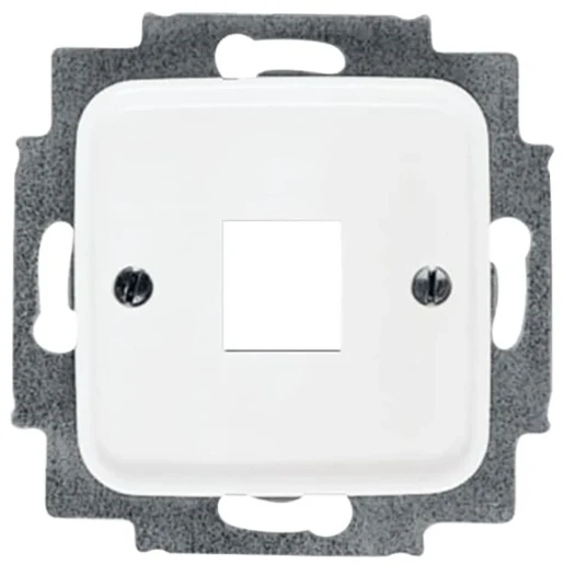 ABB Busch-Jaeger Reflex SI Centraalplaat 1 x MJ Modular-Jack Basiselement met centrale afdekplaat 1 connector Zonder label wit 2CKA001753A3833