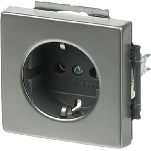 ABB Busch-Jaeger wandcontactdoos centraalplaat inbouw 16A 250V RA Mat RVS RAL IP20 2CKA002011A3850