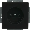 ABB Busch-Jaeger Future Axcent Carat Wandcontactdoos inbouw 16A 250V CEE 7/1 zonder randaarde KV Mat zwart RAL 9005 IP20 2CKA002113A5340
