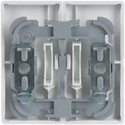 ABB Busch-Jaeger Future Axcent bedieningselement voor serie + wissel aan / uit tweedelige wip wit RAL 9016 2CKA001751A3024